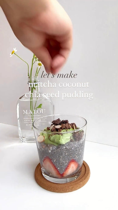 matcha coconut chia seed pudding