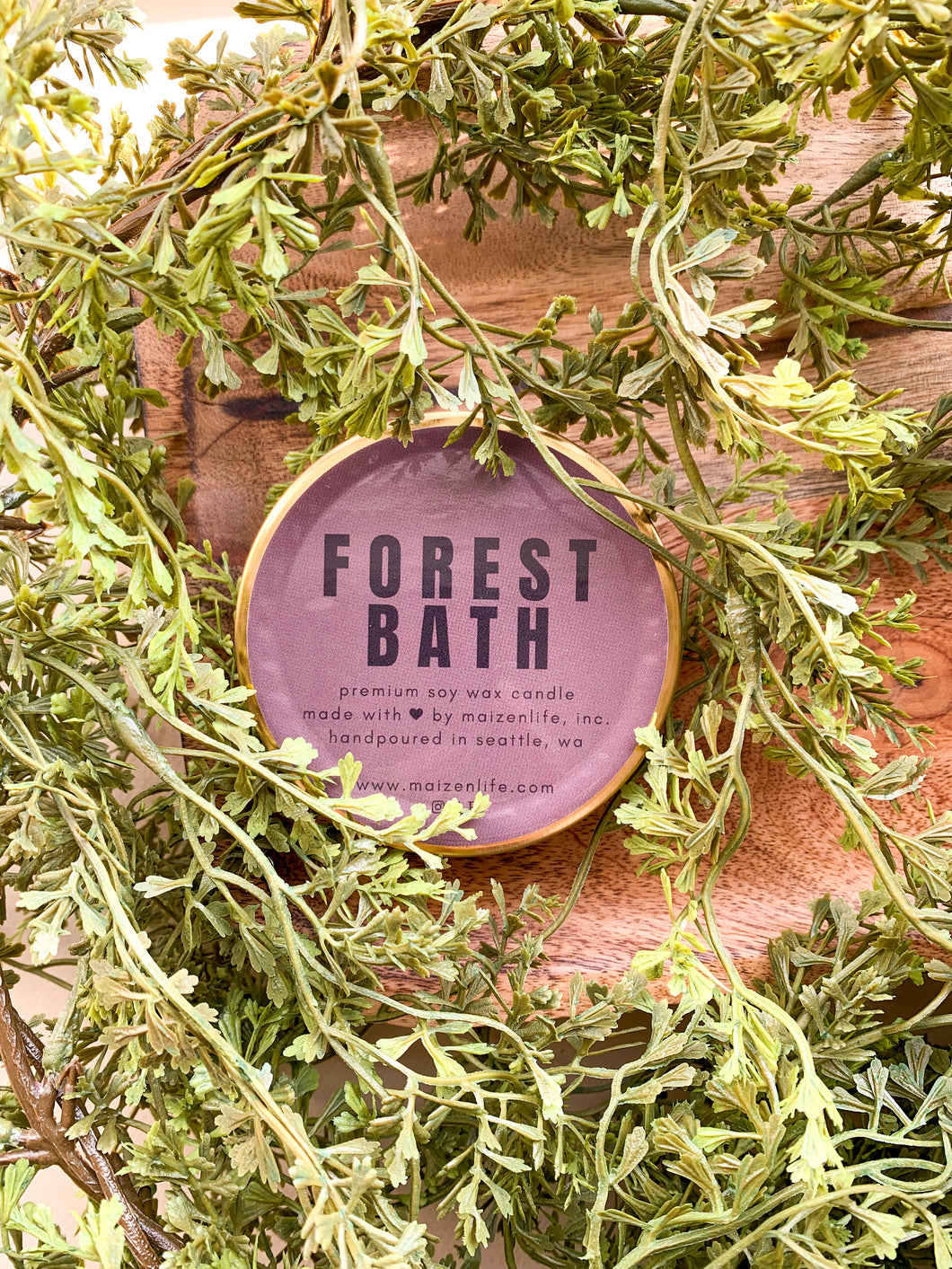 FOREST BATH - asian inspired soy wax scented candle: woody musky scented candle